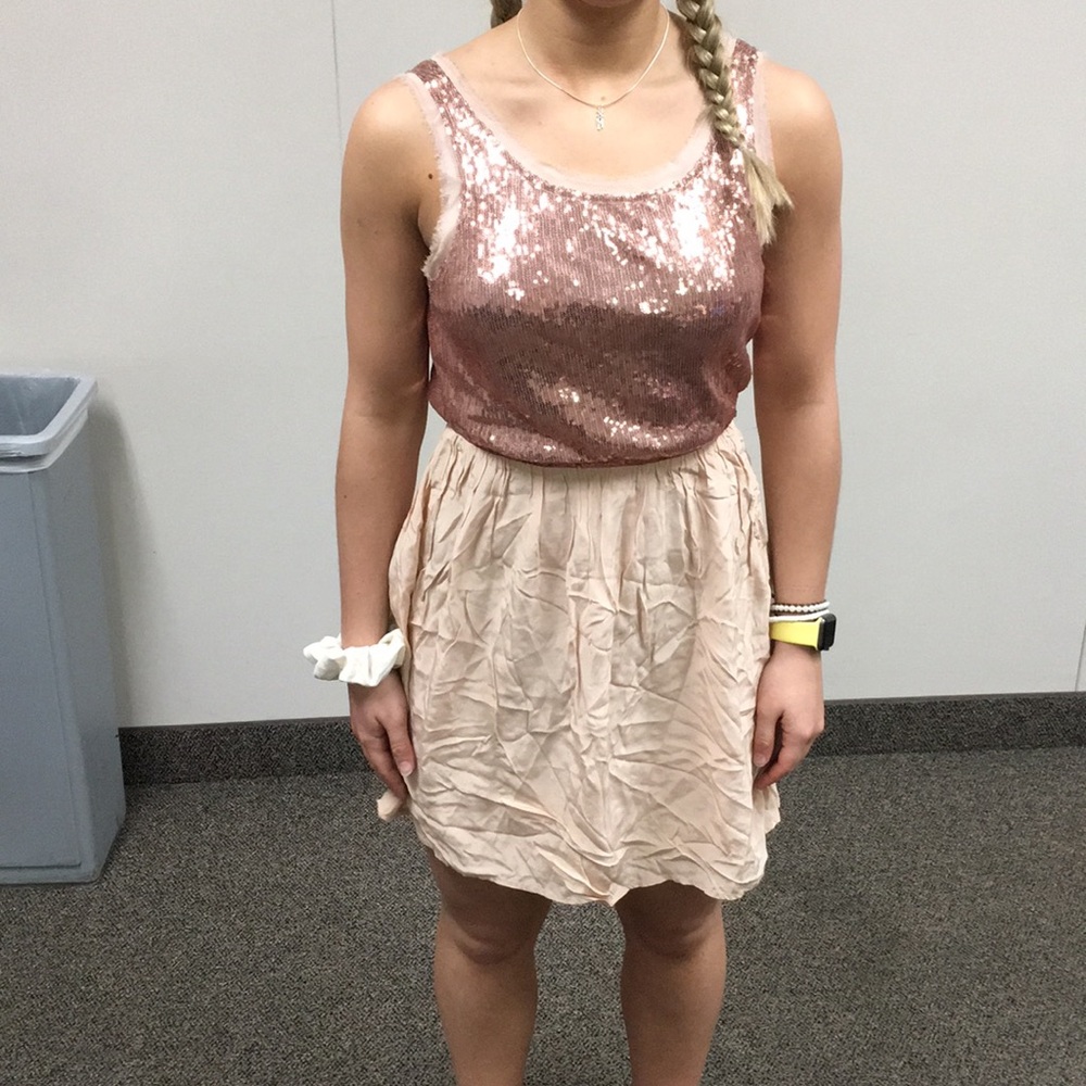 Rose Gold Sequin Dress
